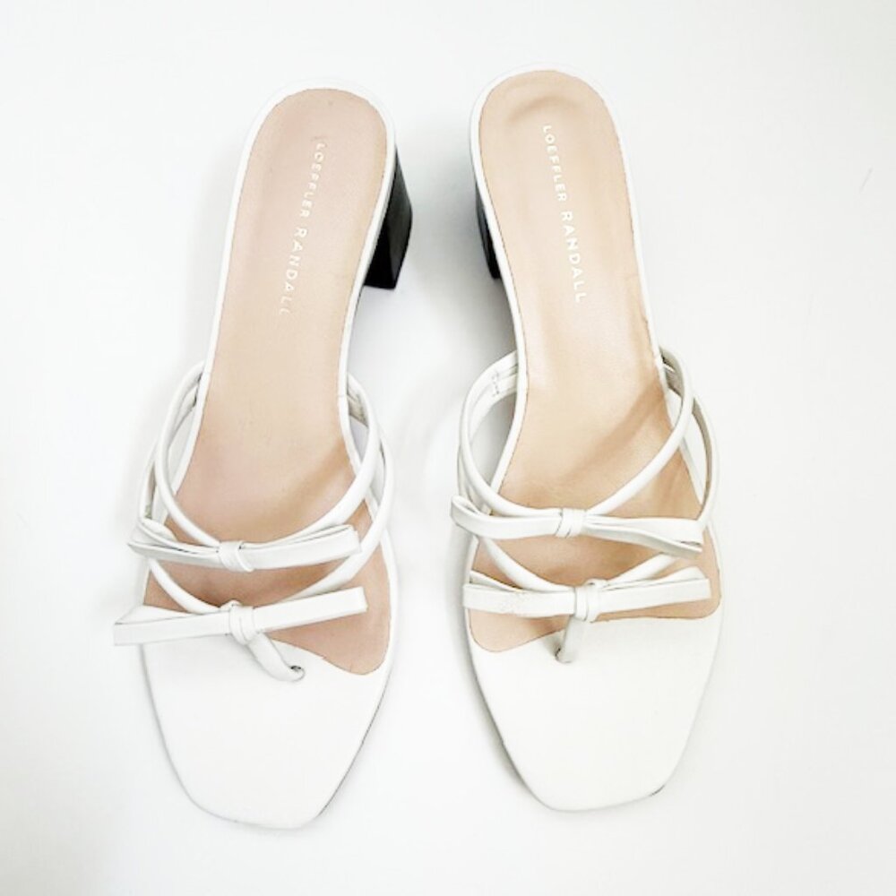 Loeffler Randall Jean-n Heeled Sandals, optical white, Never worn, Size 11